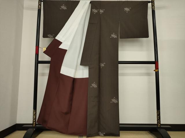 平和屋着物●上質な紬 絵巻文 正絹 逸品 AAAZ3738ck