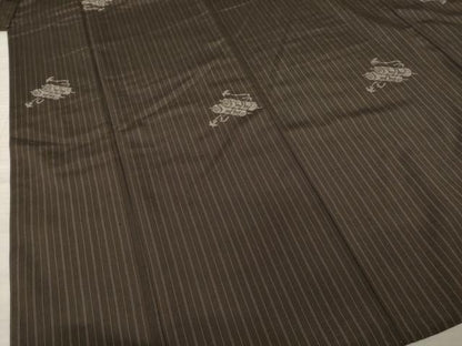 平和屋着物●上質な紬 絵巻文 正絹 逸品 AAAZ3738ck