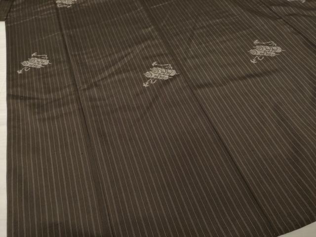 平和屋着物●上質な紬 絵巻文 正絹 逸品 AAAZ3738ck