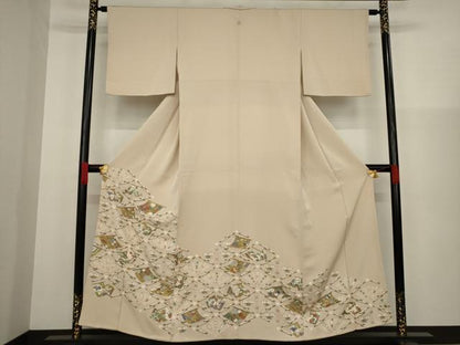 平和屋着物●豪華色留袖 友禅 几帳吉祥文 正絹 逸品 AAAZ3740ck