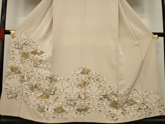 平和屋着物●豪華色留袖 友禅 几帳吉祥文 正絹 逸品 AAAZ3740ck