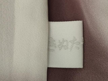 平和屋着物●筬園工房　みちのく　紅泥染　紅花紬　米沢　霞文　正絹　逸品　未使用　AAAZ3757ck
