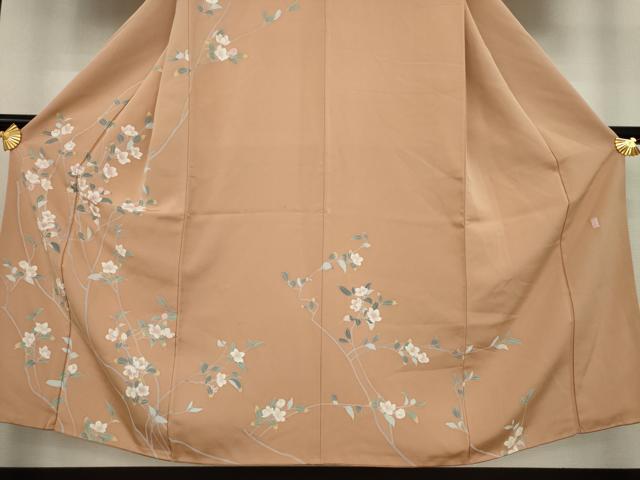 平和屋着物●訪問着 友禅 作家物 枝花文 反端付き 正絹 逸品 AAAZ3760ck