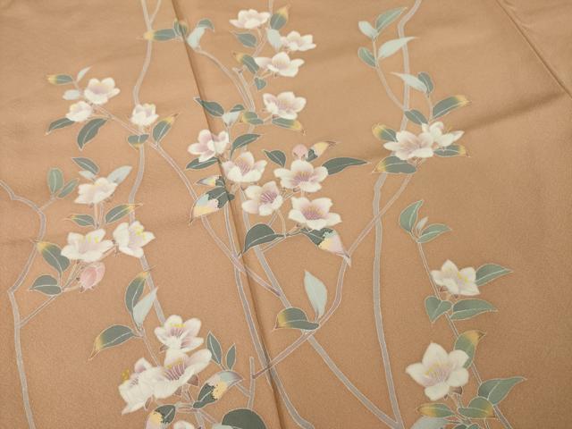 平和屋着物●訪問着 友禅 作家物 枝花文 反端付き 正絹 逸品 AAAZ3760ck