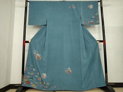平和屋着物●訪問着 紅型 花丸文 正絹 逸品 AAAZ3778ck