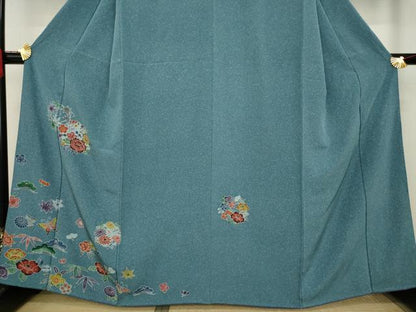 平和屋着物●訪問着 紅型 花丸文 正絹 逸品 AAAZ3778ck