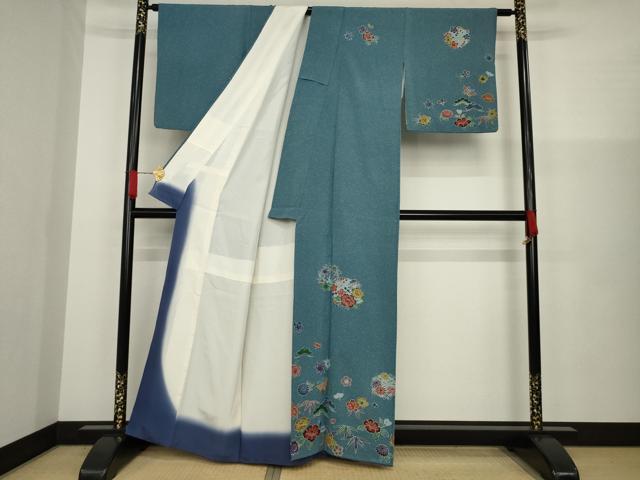 平和屋着物●訪問着 紅型 花丸文 正絹 逸品 AAAZ3778ck