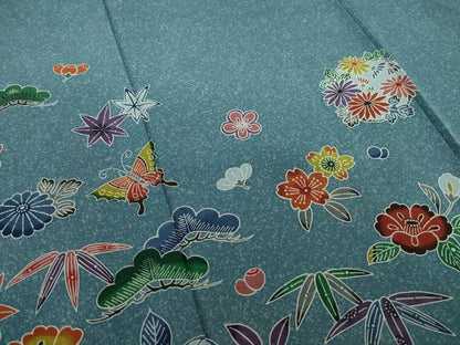 平和屋着物●訪問着 紅型 花丸文 正絹 逸品 AAAZ3778ck
