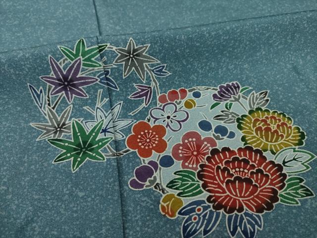 平和屋着物●訪問着 紅型 花丸文 正絹 逸品 AAAZ3778ck
