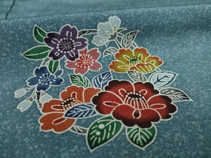平和屋着物●訪問着 紅型 花丸文 正絹 逸品 AAAZ3778ck