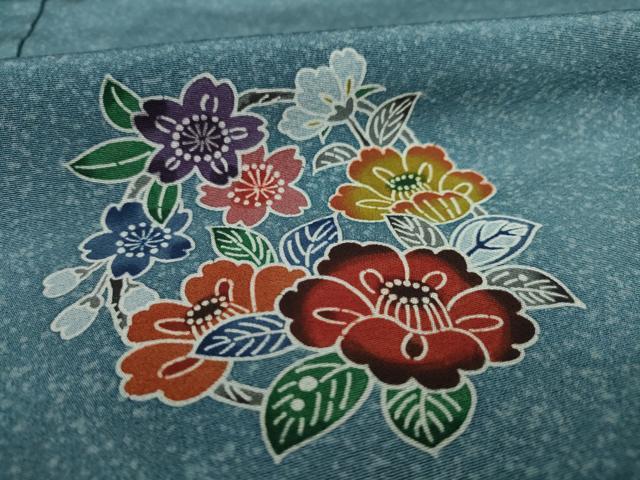 平和屋着物●訪問着 紅型 花丸文 正絹 逸品 AAAZ3778ck
