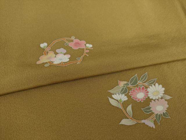 平和屋着物●上質な小紋 花丸文 正絹 逸品 AAAZ3781ck