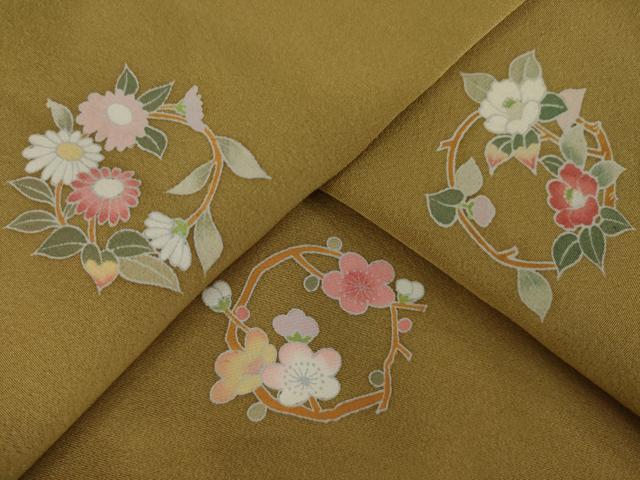 平和屋着物●上質な小紋 花丸文 正絹 逸品 AAAZ3781ck