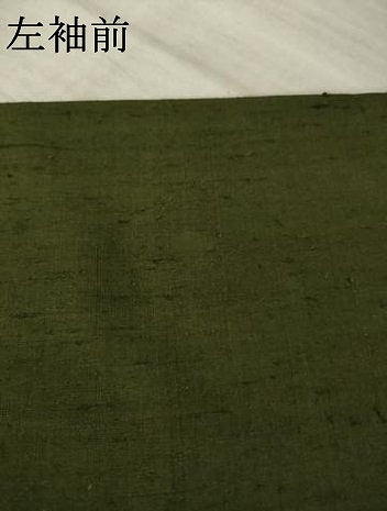 平和屋着物●上質な紬　色無地　藍媚茶色　正絹　逸品　AAAZ3790ck