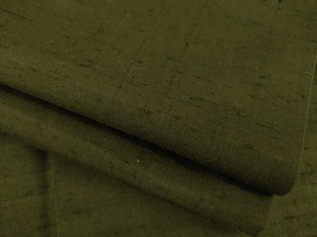 平和屋着物●上質な紬　色無地　藍媚茶色　正絹　逸品　AAAZ3790ck