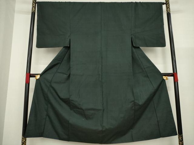 平和屋着物●男性　紬　縞　黒地　正絹　逸品　AAAZ3796ck