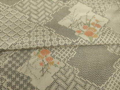 平和屋着物●本場村山大島紬 松皮菱花文 正絹 逸品 AAAZ3803ck