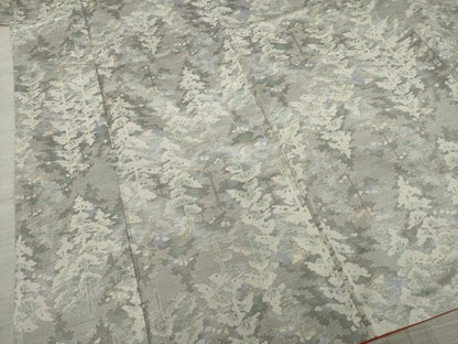 平和屋着物●本場大島紬 白大島 樹林文 正絹 逸品 AAAZ3805ck