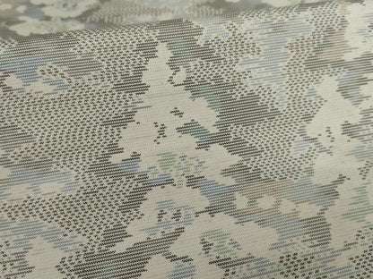 平和屋着物●本場大島紬 白大島 樹林文 正絹 逸品 AAAZ3805ck
