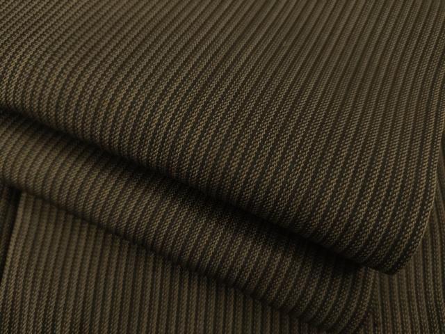 平和屋着物●男性　紬　アンサンブル　縞　正絹　逸品　AAAZ3810ck