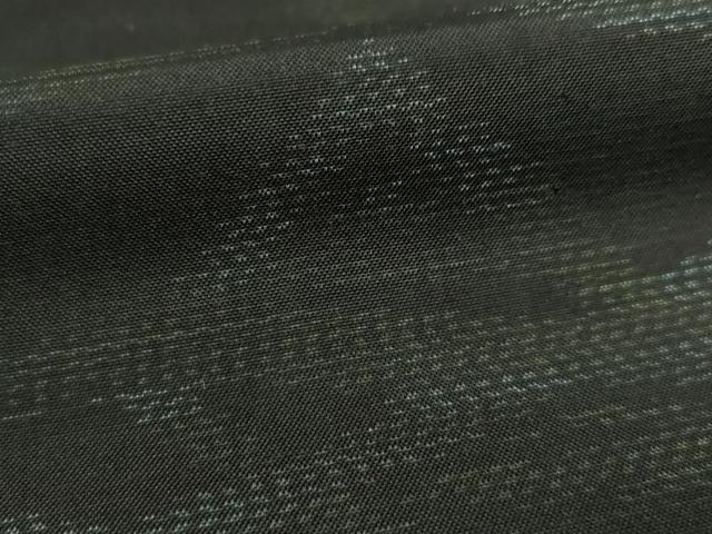 平和屋着物●本場大島紬 幾何学文様 黒地 正絹 逸品 AAAZ3816ck