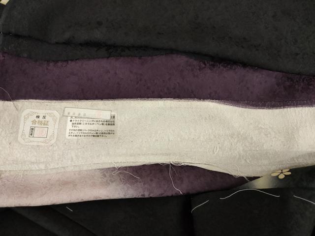 平和屋着物●豪華振袖　辻が花　雪輪花文　暈し染め　黒地　金彩　仮絵羽　逸品　未使用　AAAZ3831ck
