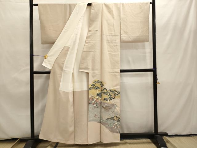 平和屋着物■豪華色留袖　雲取り花鳥文　金銀彩　正絹　逸品　AAAZ3866ru