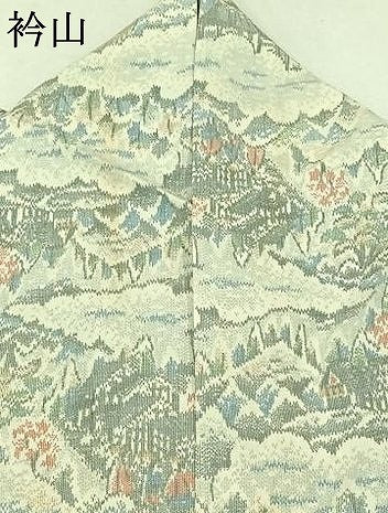 平和屋着物▽上質な紬 単衣 風景人物文 正絹 逸品 AAAZ3962jh