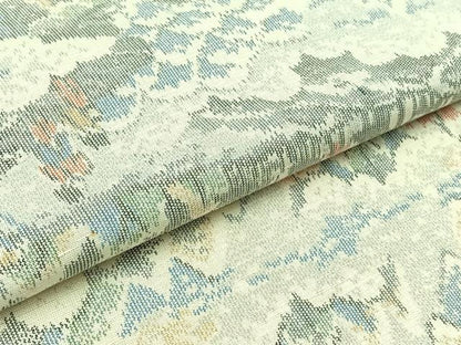 平和屋着物▽上質な紬 単衣 風景人物文 正絹 逸品 AAAZ3962jh