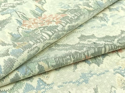 平和屋着物▽上質な紬 単衣 風景人物文 正絹 逸品 AAAZ3962jh