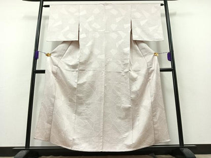 平和屋着物▽上質な小紋 単衣 切嵌文 正絹 逸品 AAAZ3963jh