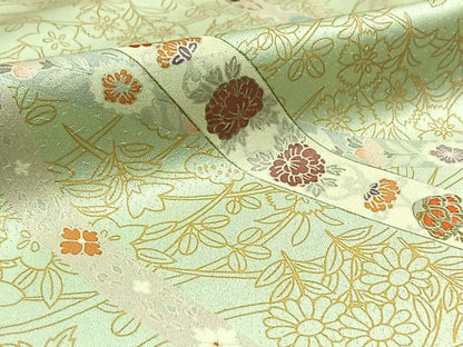 平和屋着物▽訪問着 単衣 鬘帯花文 金彩 正絹 逸品 未使用 AAAZ3969jh