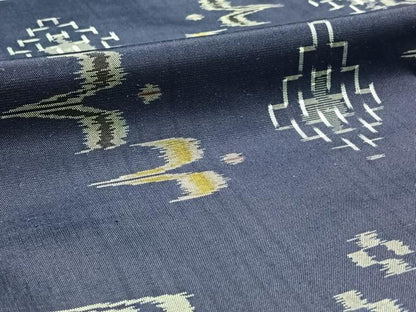平和屋着物▽本場琉球絣　単衣　紬　正絹　逸品　未使用　AAAZ3975jh