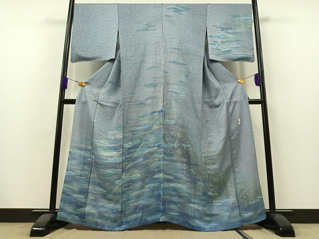 平和屋着物▽訪問着 単衣 作家物 霞文 正絹 逸品 AAAZ3985jh