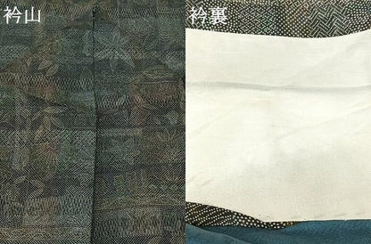 平和屋着物▽本場染大島紬 単衣 寄せ小紋柄 正絹 逸品 AAAZ3988jh