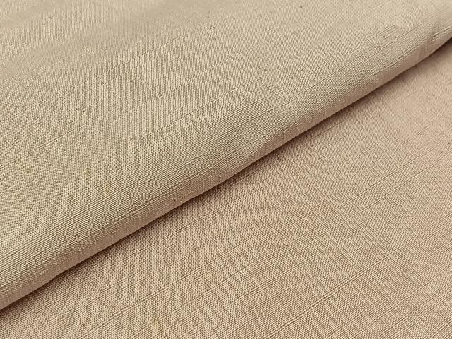 平和屋着物▽上質な紬 単衣 色無地 撫子色 正絹 逸品 AAAZ3989jh