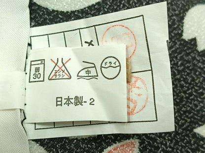 平和屋着物▽小紋 単衣 舞桜文 洗える着物 AAAZ3991jh