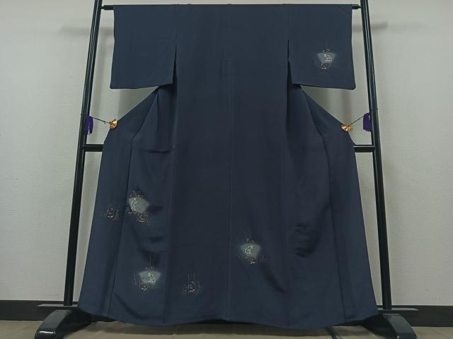 平和屋着物▽訪問着 単衣 刺繍 地紙兎文 暈し染め 金糸 金彩 鬼しぼ縮緬 やまと誂製 正絹 逸品 AAAZ3995jh
