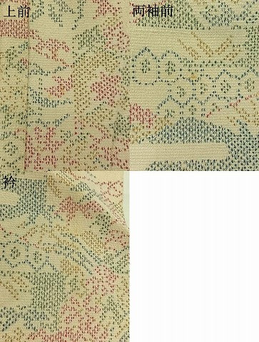平和屋着物▽本塩沢 単衣 吉祥花文 正絹 逸品 AAAZ3998jh