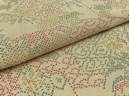 平和屋着物▽本塩沢 単衣 吉祥花文 正絹 逸品 AAAZ3998jh