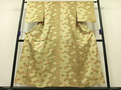 平和屋着物▽訪問着 単衣 流水文 正絹 逸品 AAAZ3999jh