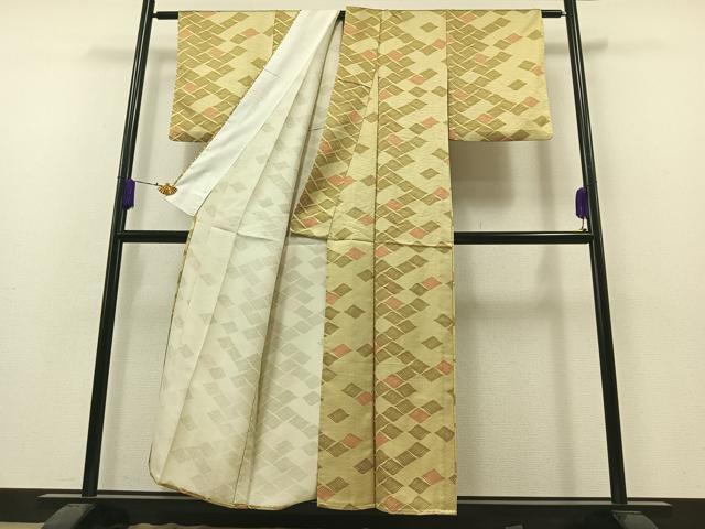 平和屋着物▽訪問着 単衣 流水文 正絹 逸品 AAAZ3999jh