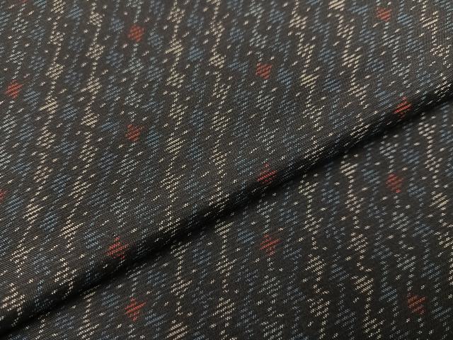 平和屋着物●本場大島紬 幾何学文様 大山謹製 正絹 逸品 AAAZ4486ph