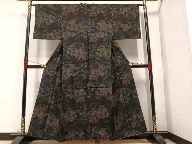 平和屋着物●本場大島紬 草木文 正絹 逸品 AAAZ4497ph