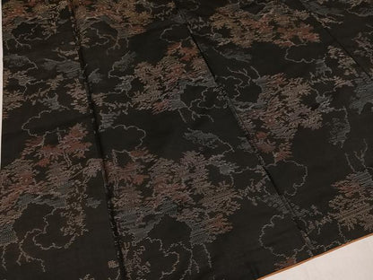 平和屋着物●本場大島紬 草木文 正絹 逸品 AAAZ4497ph