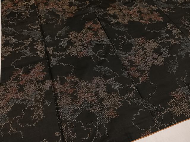 平和屋着物●本場大島紬 草木文 正絹 逸品 AAAZ4497ph
