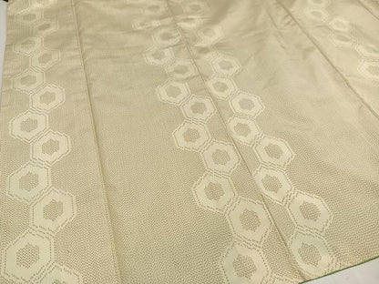平和屋着物●上質な紬 亀甲間道 正絹 逸品 AAAZ4501ph