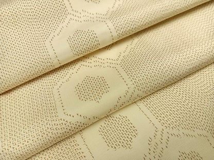 平和屋着物●上質な紬 亀甲間道 正絹 逸品 AAAZ4501ph