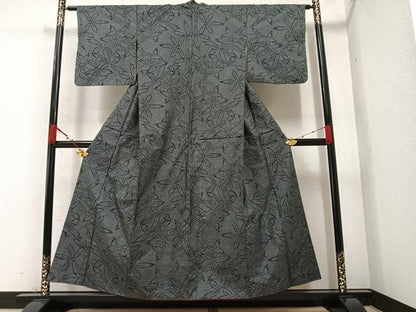 平和屋着物●本場大島紬 一元絣 葉尽くし 正絹 逸品 AAAZ4502ph
