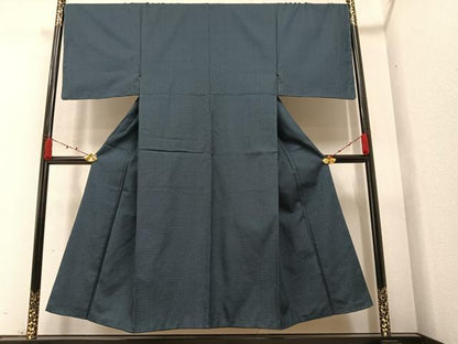 平和屋着物●お召　亀甲柄　正絹　逸品　AAAZ4506ph